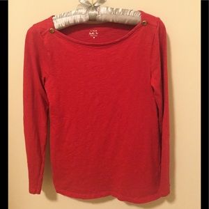 J.Crew red painter tee
